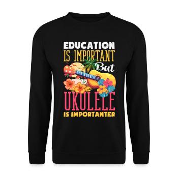 C’est un bon jour pour jouer du ukulélé Hawaii Musician - Sweat-shirt Unisexe - noir - Devant - Alina (178cm) & Michal (187cm)