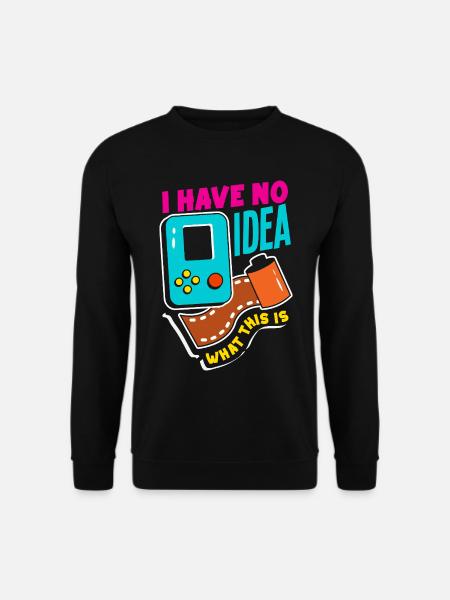 Keine Ahnung Was Das Ist - Lustiges Retro Design - Unisex Pullover - Schwarz