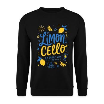 Limoncello - La dolce vita - Unisex Pullover - Schwarz - Vorne - Alina (178cm) & Michal (187cm)