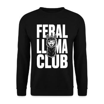 Club de lamas sauvages Lama sauvages - Sweat-shirt Unisexe - noir - Devant - Alina (178cm) & Michal (187cm)