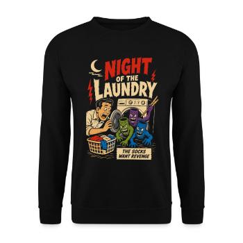 Night of the Revenge Socks - Unisex Sweatshirt - black - Front - Alina (178cm) & Michal (187cm)