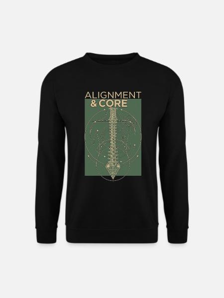 Geometrische Wirbelsaeule - Unisex Pullover - Schwarz