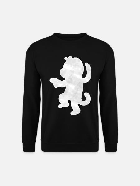 Affe Silhouette - Unisex Pullover - Schwarz