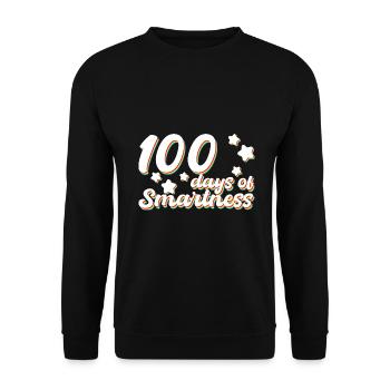 100 days of school Geschenkidee - Unisex Pullover - Schwarz - Vorne - Alina (178cm) & Michal (187cm)