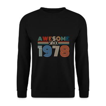 Vintage 1978 78 Birthday Retro Vintage Gift - Unisex Sweatshirt - black - Front - Alina (178cm) & Michal (187cm)