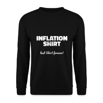 Inflation Saying Funny Gift - Unisex Sweatshirt - black - Front - Alina (178cm) & Michal (187cm)