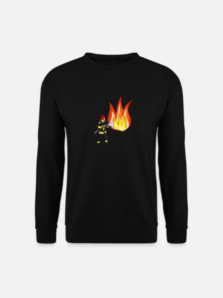 Pompier en action - Sweat-shirt Unisexe - noir
