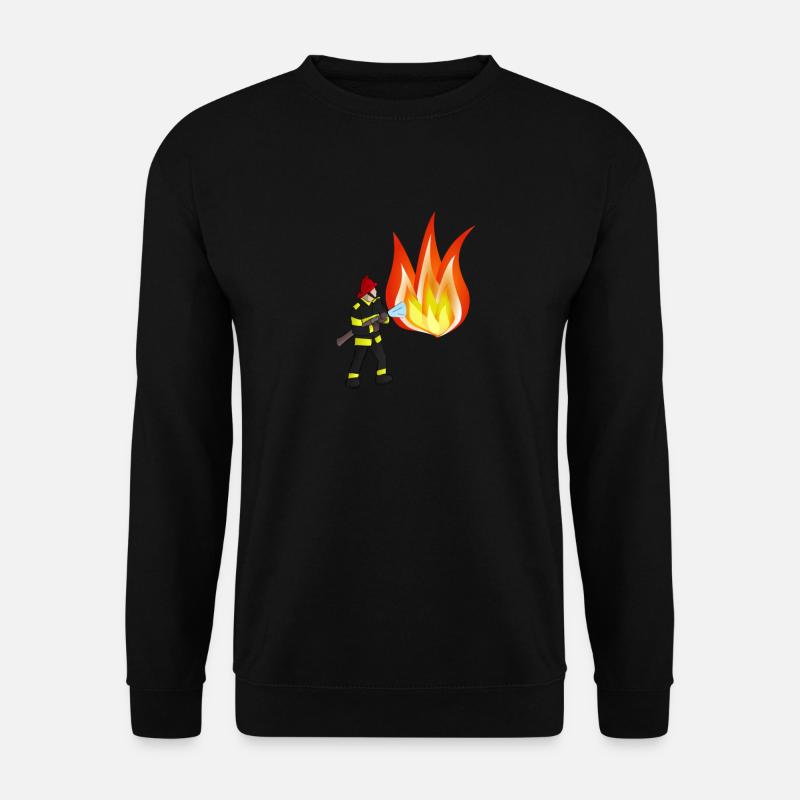 Pompier en action - Sweat-shirt Unisexe - noir