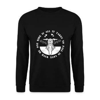 Motorcycle funny chopper - Unisex Sweatshirt - black - Front - Alina (178cm) & Michal (187cm)