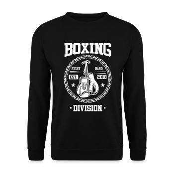Boxing Division Boxing - Unisex Pullover - Schwarz - Vorne - Alina (178cm) & Michal (187cm)