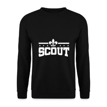 Boy Scout Tshirt - Unisex Sweatshirt - black - Front - Alina (178cm) & Michal (187cm)