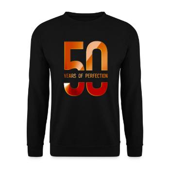 50 Years Of Perfection - 50 Years of Perfection - Unisex Sweatshirt - black - Front - Alina (178cm) & Michal (187cm)