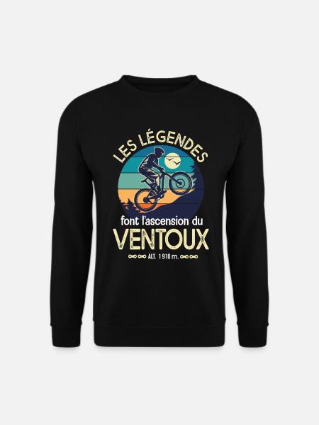 legendes ascension Mt Ventoux BMX velo - Sweat-shirt Unisexe - noir