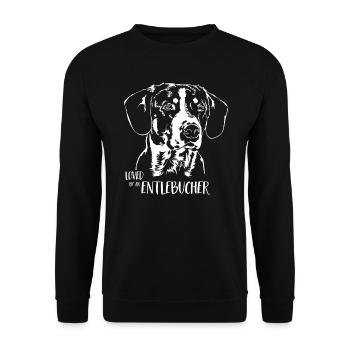 Aimé par un chien de montagne Entlebucher Chiens Wilsigns - Sweat-shirt Unisexe - noir - Devant - Alina (178cm) & Michal (187cm)