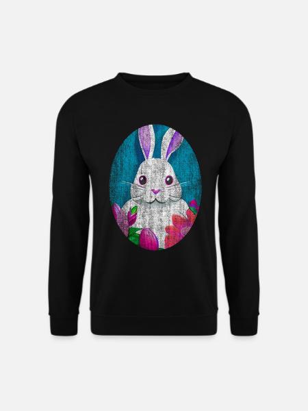 Easter Bunny retro used-look cool - Unisex Sweatshirt - black