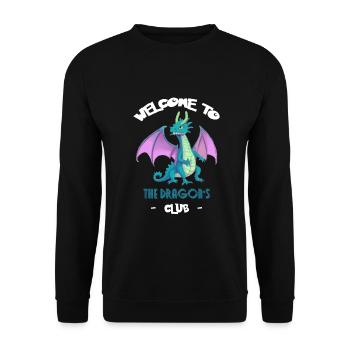 Willkommen im Dragon Club - Unisex Pullover - Schwarz - Vorne - Alina (178cm) & Michal (187cm)
