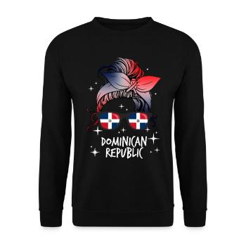 République dominicaine - Sweat-shirt Unisexe - noir - Devant - Alina (178cm) & Michal (187cm)