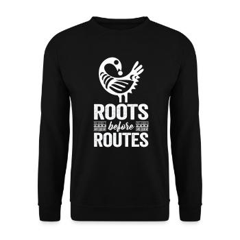 Sankofa Symbol Adinkra Ghana Black - Unisex Sweatshirt - black - Front - Alina (178cm) & Michal (187cm)