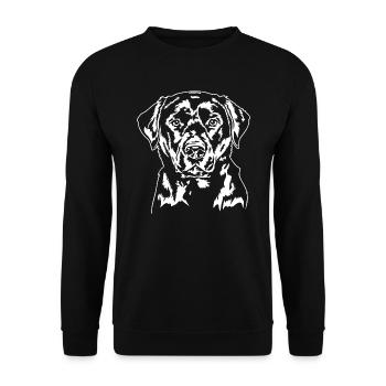 Labrador Portrait Labbi Hunde Hund Wilsigns - Unisex Pullover - Schwarz - Vorne - Alina (178cm) & Michal (187cm)