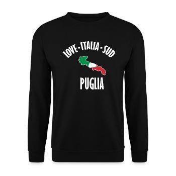Apulien, Puglia - Unisex Pullover - Schwarz - Vorne - Alina (178cm) & Michal (187cm)