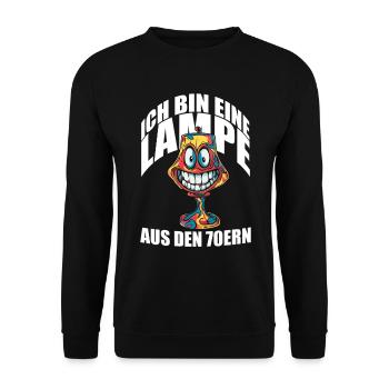 Wäre ich ein Möbelstück wäre ich eine Lampe aus... - Unisex Pullover - Schwarz - Vorne - Alina (178cm) & Michal (187cm)