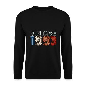 Vintage 1993 93 Birthday Retro Vintage Gift - Unisex Sweatshirt - black - Front - Alina (178cm) & Michal (187cm)