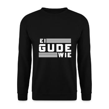 Ei gude wie Hessen Hessisch lustig Sprache cooler - Unisex Pullover - Schwarz - Vorne - Alina (178cm) & Michal (187cm)