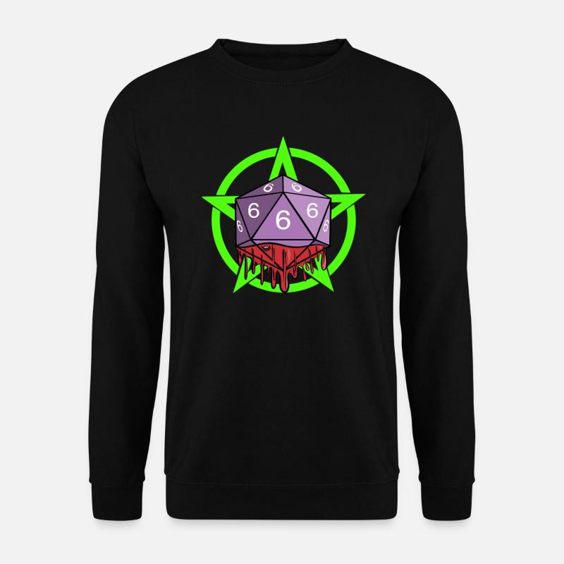 Dice RPG Game Role Playing 666 avec Pentagram - Sweat-shirt Unisexe - noir