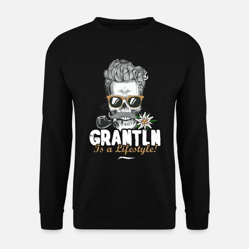 Grantln is a Lifestyle Grantler Bayern Totenkopf - Unisex Pullover - Schwarz