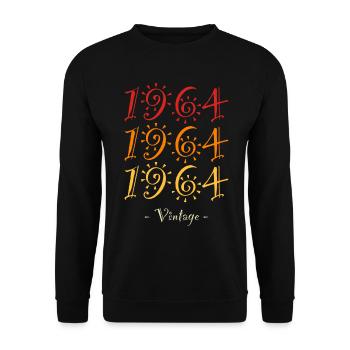 1964 vintage - Unisex Sweatshirt - black - Front - Alina (178cm) & Michal (187cm)