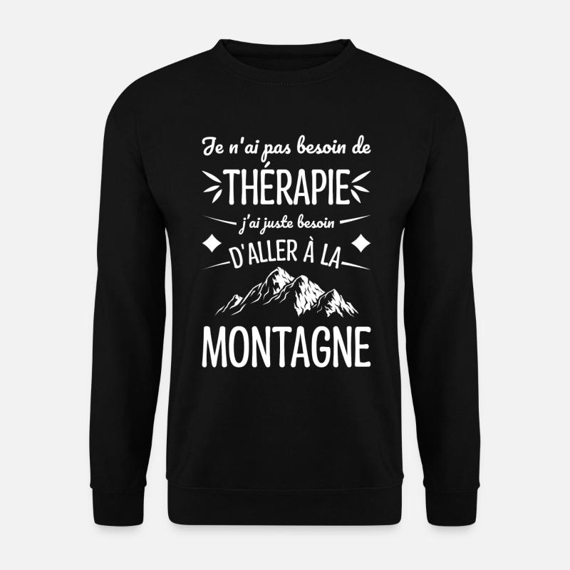 Ich muss nur in den Berg gehen Humor - Unisex Pullover - Schwarz