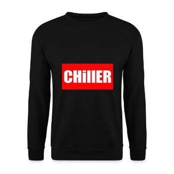 chiller - Unisex Pullover - Schwarz - Vorne - Alina (178cm) & Michal (187cm)