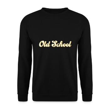 Old School Lettering - Unisex Sweatshirt - black - Front - Alina (178cm) & Michal (187cm)