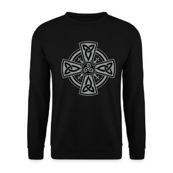 Croix Bretonne - Sweat-shirt Unisexe - noir - Devant - Alina (178cm) & Michal (187cm)