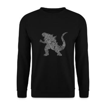 Kaiju - Sweat-shirt Unisexe - noir - Devant - Alina (178cm) & Michal (187cm)