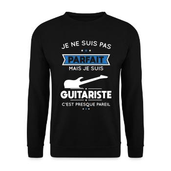 Je ne suis pas parfait mais je suis guitariste - Sweat-shirt Unisexe - noir - Devant - Alina (178cm) & Michal (187cm)