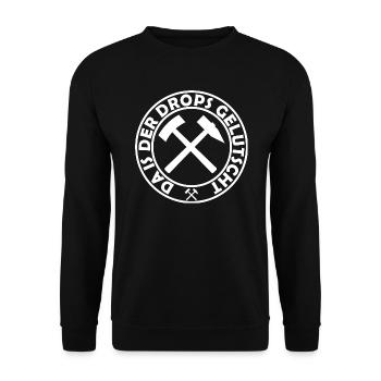 Da Is Der Drops Gelutscht Schlägel Und Eisen - Unisex Pullover - Schwarz - Vorne - Alina (178cm) & Michal (187cm)