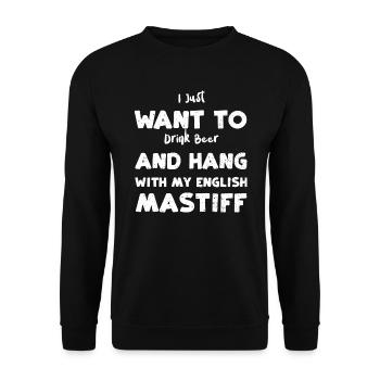 I Just Want To Drink Beer And Ha... - Unisex Pullover - Schwarz - Vorne - Alina (178cm) & Michal (187cm)