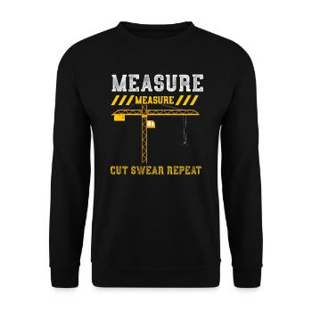 Mesure Mesure Coupe Jurer Répéter - Sweat-shirt Unisexe - noir - Devant - Alina (178cm) & Michal (187cm)