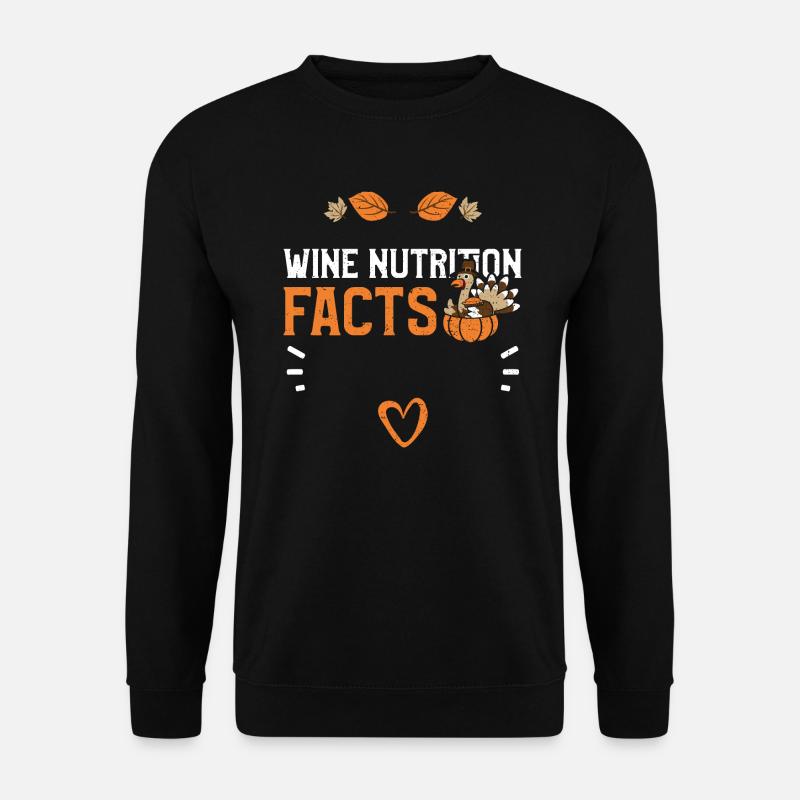 Valeur nutritive du vin - Sweat-shirt Unisexe - noir