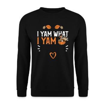 I Yam What I Yam - Thanksgiving - Sweat-shirt Unisexe - noir - Devant - Alina (178cm) & Michal (187cm)