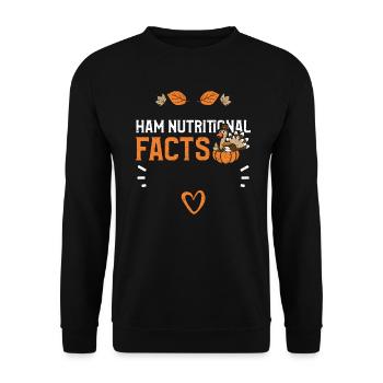 Valeurs nutritives du jambon - Sweat-shirt Unisexe - noir - Devant - Alina (178cm) & Michal (187cm)