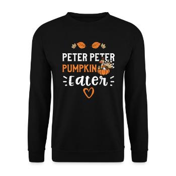 Peter Peter Pumpkin Eater - Unisex Pullover - Schwarz - Vorne - Alina (178cm) & Michal (187cm)