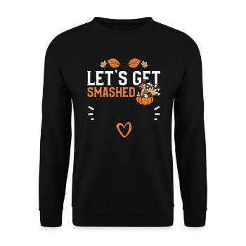 Let's Get Smashed - Thanksgiving - Unisex Pullover - Schwarz - Vorne - Alina (178cm) & Michal (187cm)