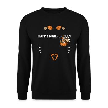 Happy Koal-O-Ween - Thanksgiving - Unisex Sweatshirt - black - Front - Alina (178cm) & Michal (187cm)