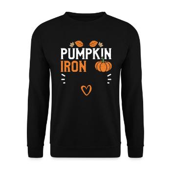 Pumpkin Iron - Pumpkin - Unisex Pullover - Schwarz - Vorne - Alina (178cm) & Michal (187cm)