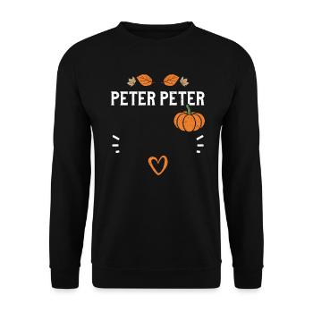 Peter Peter - Pumpkin - Unisex Pullover - Schwarz - Vorne - Alina (178cm) & Michal (187cm)