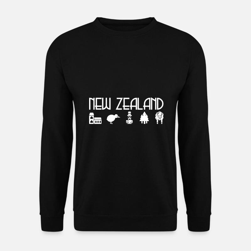 Neuseeland Kiwi Neuseeländer Geschenk - Unisex Pullover - Schwarz