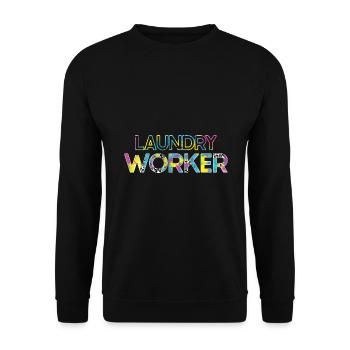 Travailleurs de lavage - Sweat-shirt Unisexe - noir - Devant - Alina (178cm) & Michal (187cm)