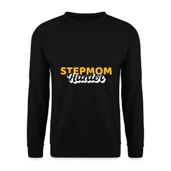 Stepmom Hunter Geschenkidee - Unisex Pullover - Schwarz - Vorne - Alina (178cm) & Michal (187cm)